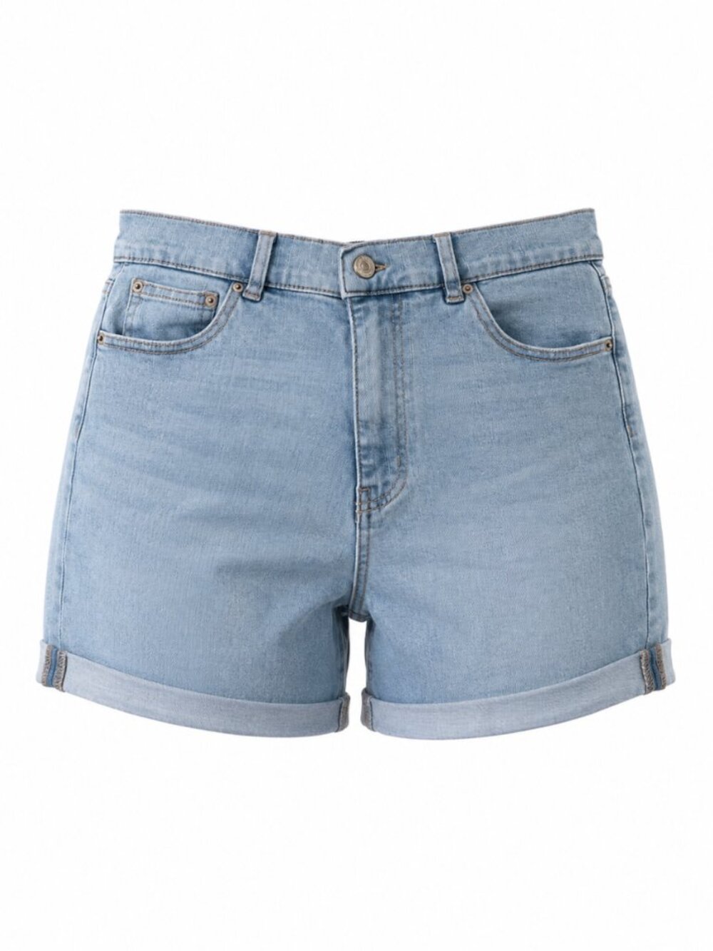 🌷 2/15 Ardene Light Wash High Rise Denim Shortie Shorts Size 9